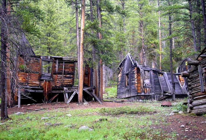 Color photo of historic buildings at Coolidge Ghost Town